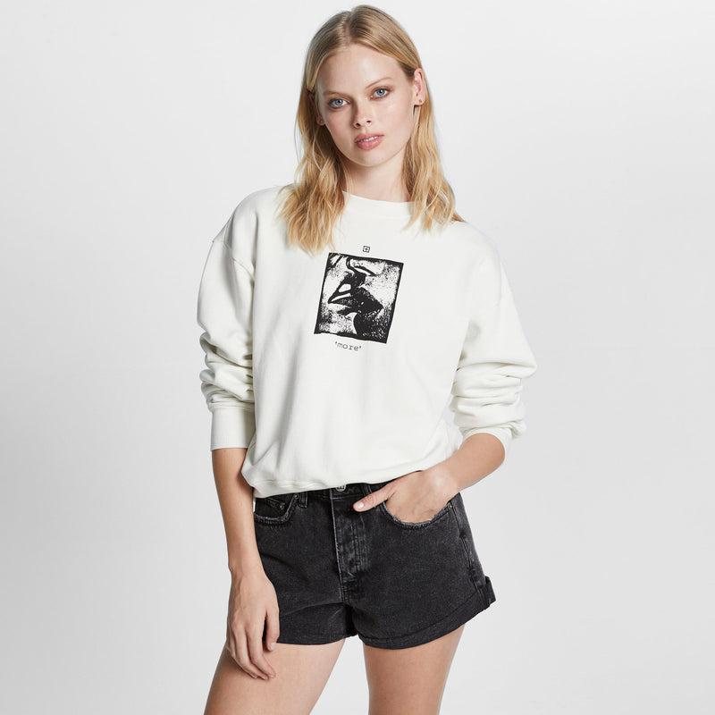 KSUBI MORE KLASSIC CREW BLEACHED WHITE