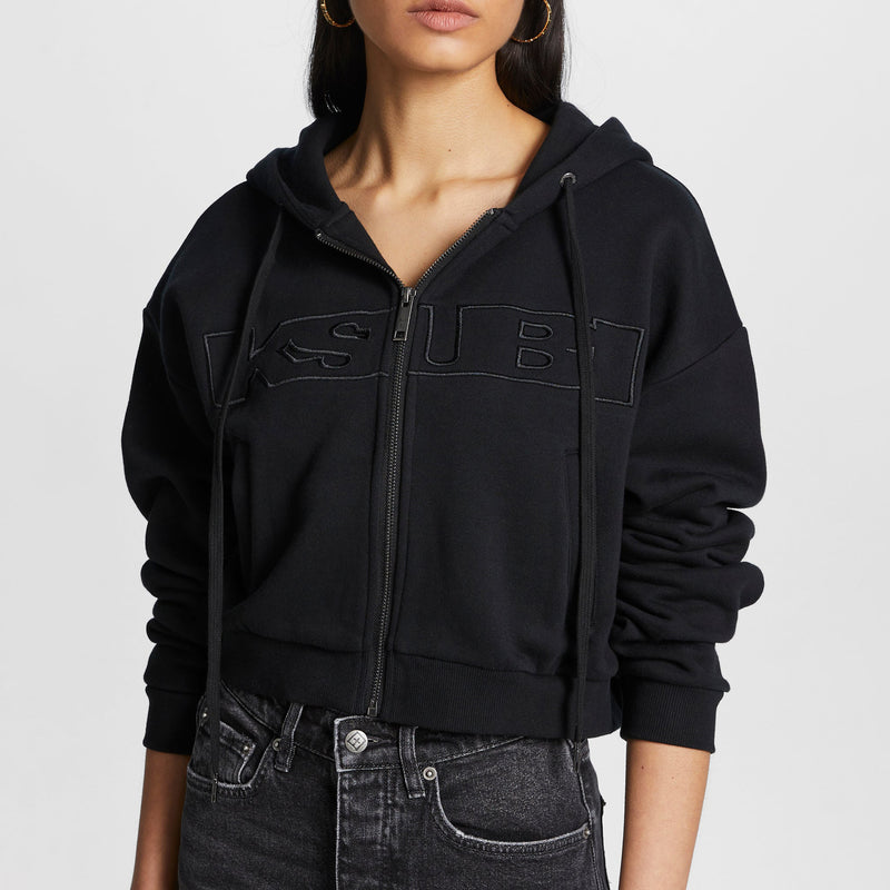 KSUBI UNITY ZIP UP HOODIE JET BLACK