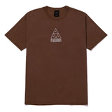 HUF X PLEASURES DYED S/S TEE BROWN