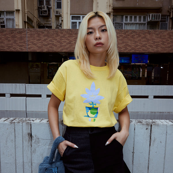 HUF POTTED S/S TEE YELLOW