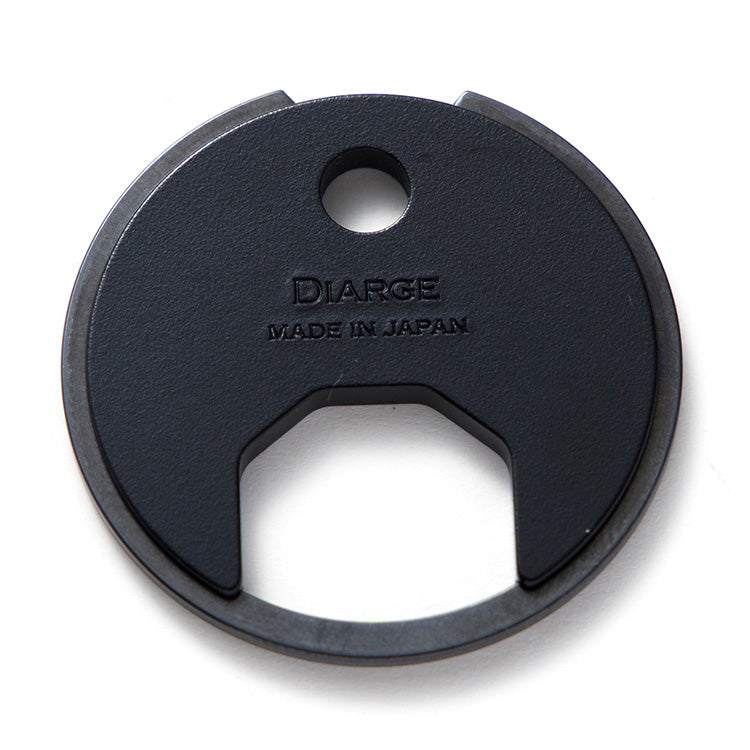 DIARGE BRASS CIRCLE KEYRING BLACK