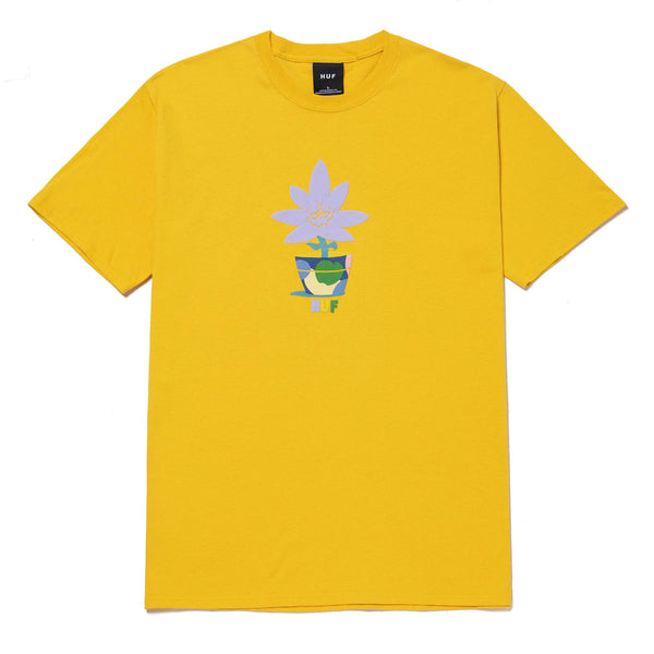 HUF POTTED S/S TEE YELLOW