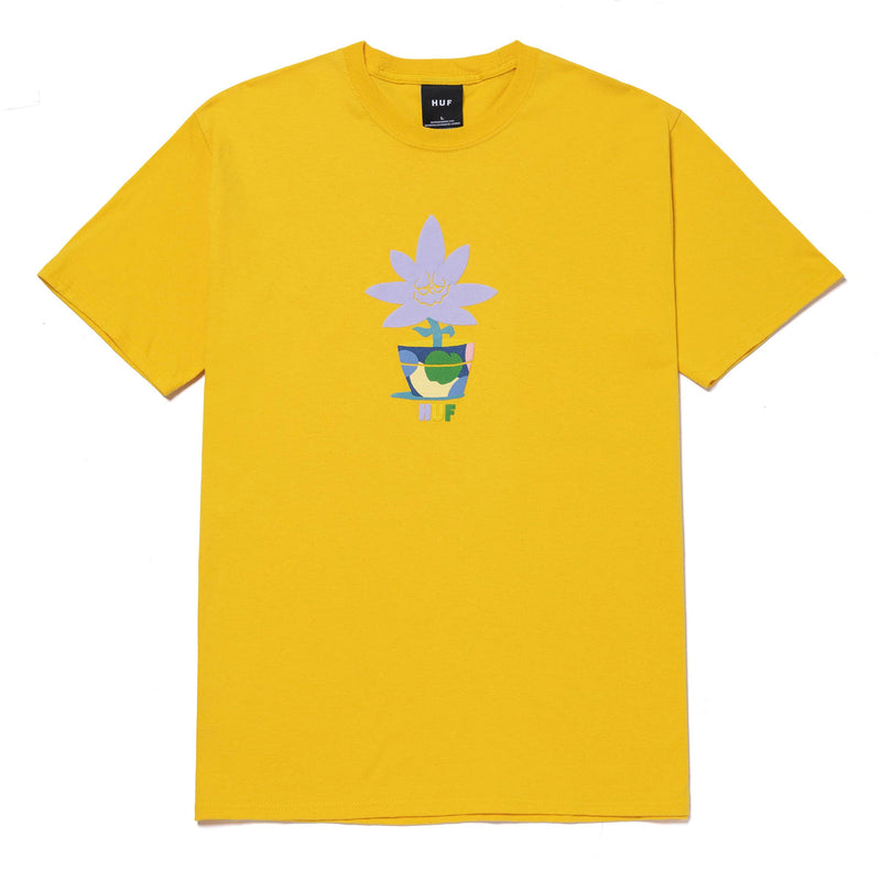 HUF POTTED S/S TEE YELLOW