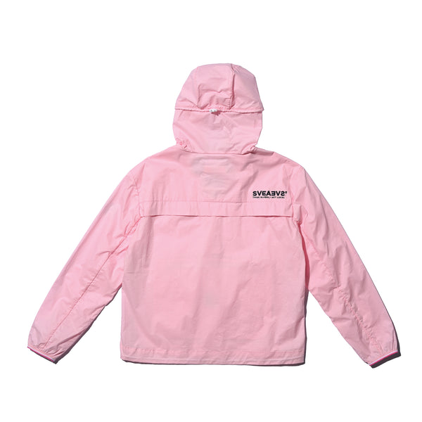 SVEA HALF ZIP PACKABLE WINDBREAKER PINK