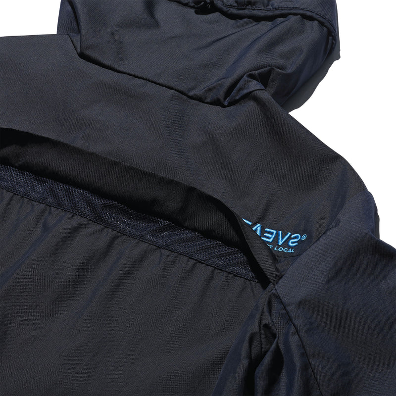 SVEA HALF ZIP PACKABLE WINDBREAKER BLACK