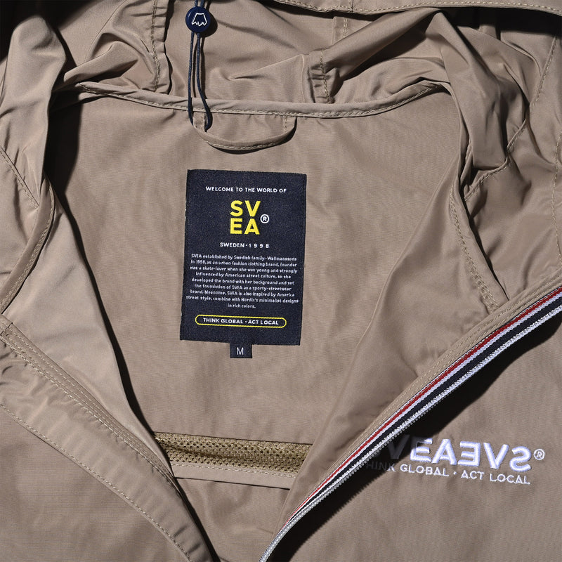 SVEA HOODED WINDBREAKER KHAKI
