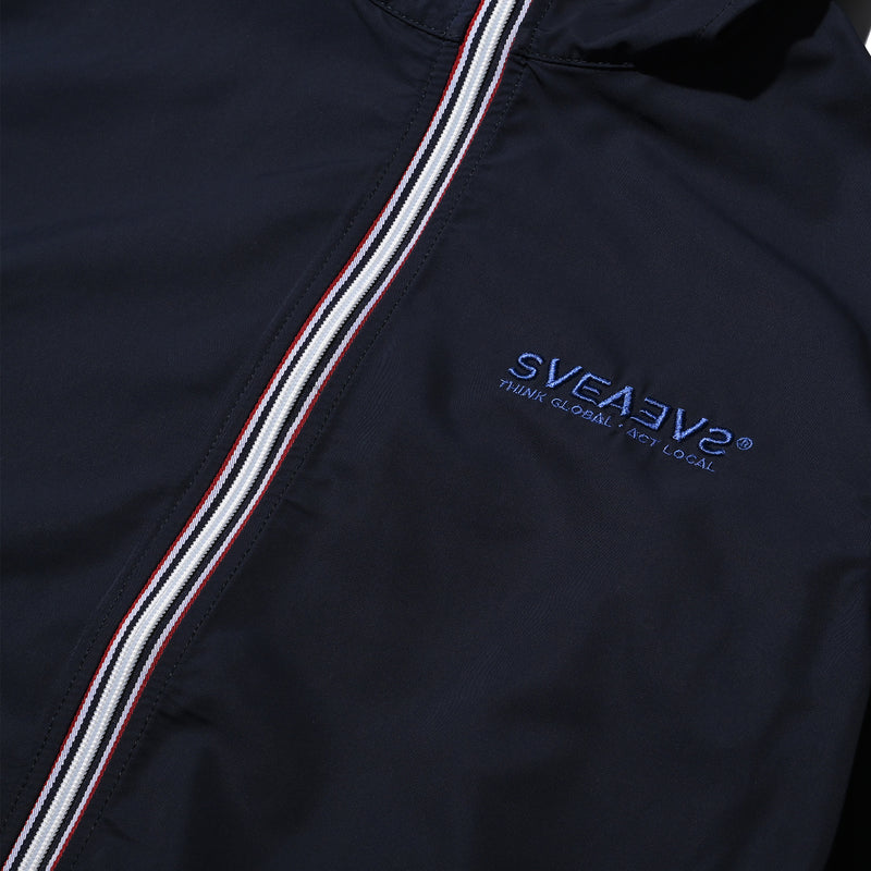 SVEA HOODED WINDBREAKER BLUE