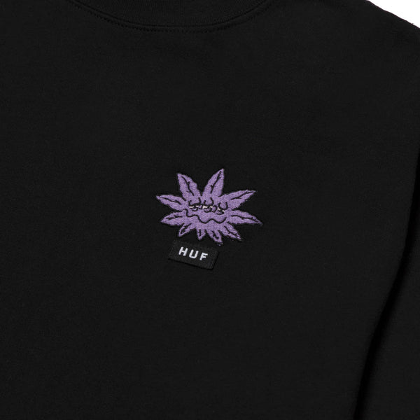 HUF PURPLE BUDDIES CREW BLACK