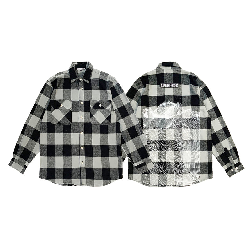 SIMEON FARRAR FLANNEL SHIRT GREY