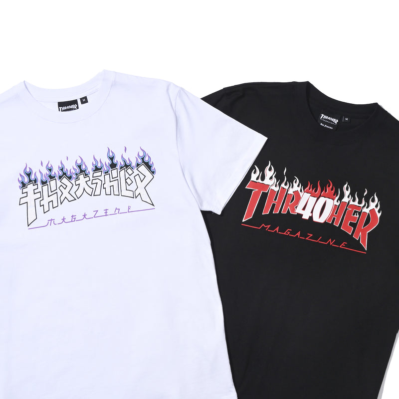 THRASHER GODZILLA CHARRED S/S T-SHIRT WHITE