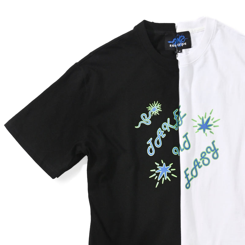 SSERPE TAKE IT EASY HALF SLEEVE TEE BLACK