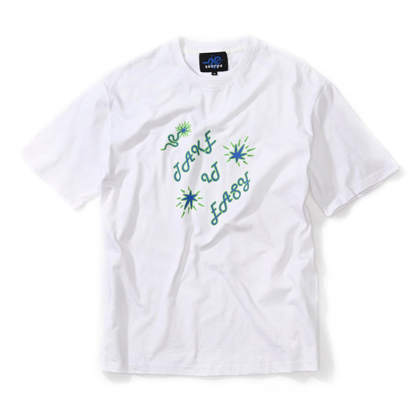 SSERPE TAKE IT EASY HALF SLEEVE TEE WHITE