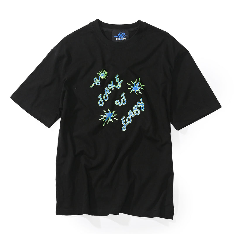 SSERPE TAKE IT EASY HALF SLEEVE TEE BLACK