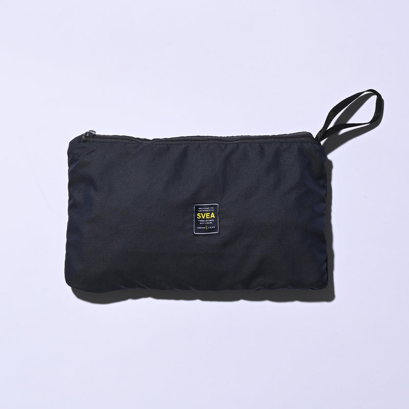 SVEA HALF ZIP PACKABLE WINDBREAKER BLACK