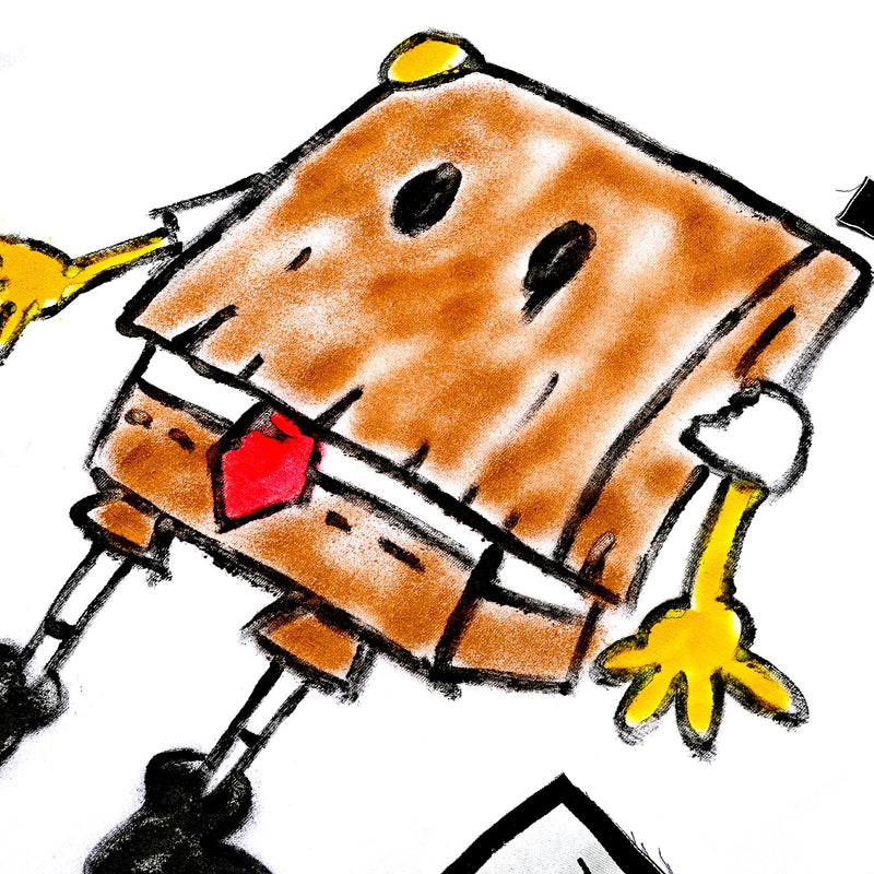 GUERNIKA ANONYMOUSE SQUAREPANTS TEE WHITE