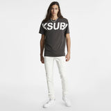 KSUBI STENCIL KASH SS TEE CHARCOAL