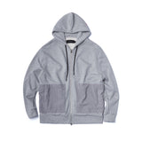 TEE LIBRARY FADED MEMORIED ZIP-UP HOODIE MELANGE