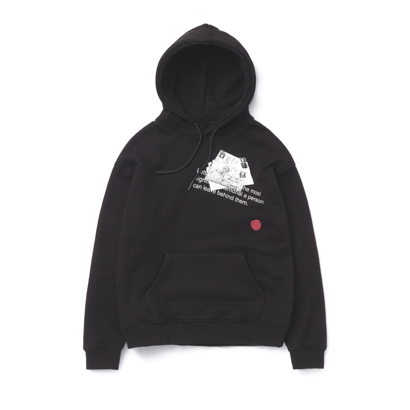 TEE LIBRARY LETTER FROM GOETHE HOODIE BLACK