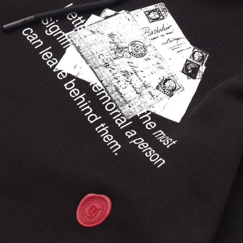 TEE LIBRARY LETTER FROM GOETHE HOODIE BLACK