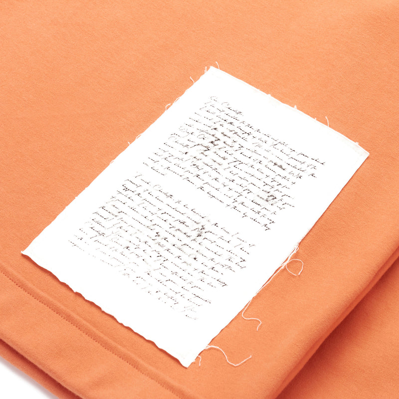 TEE LIBRARY TEARFUL LETTER LONG SLEEVES TEE ORANGE