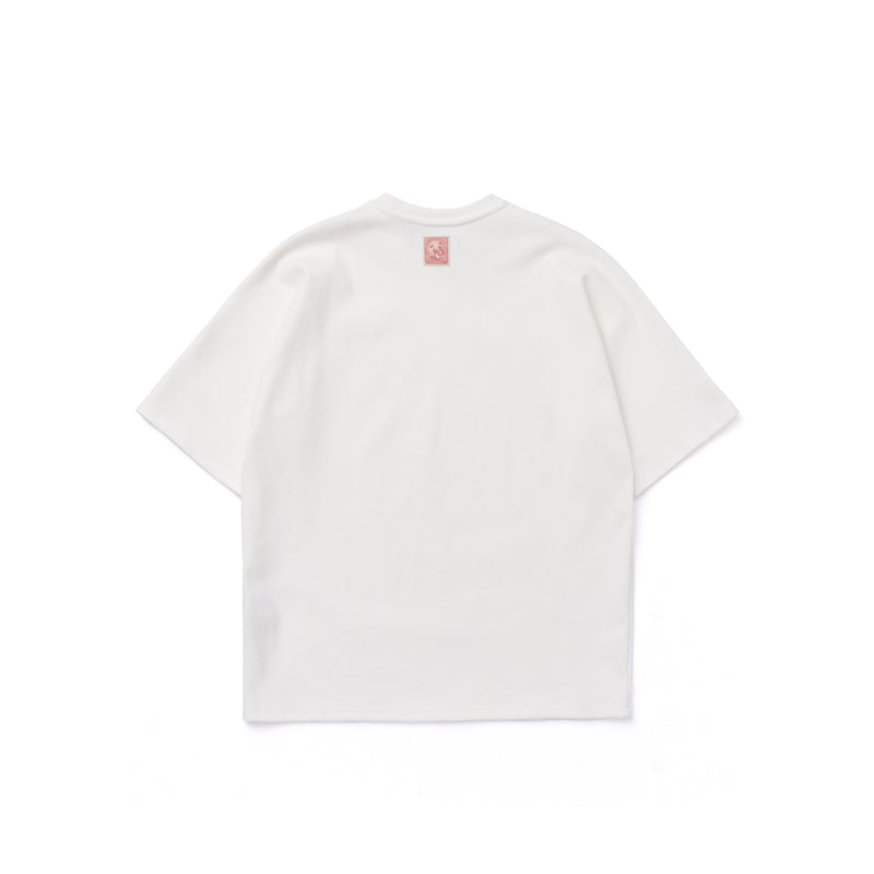 TEE LIBRARY FROM ROMEO DOLMAN SHORT SLEEVES SWEATSHIRT WHITE