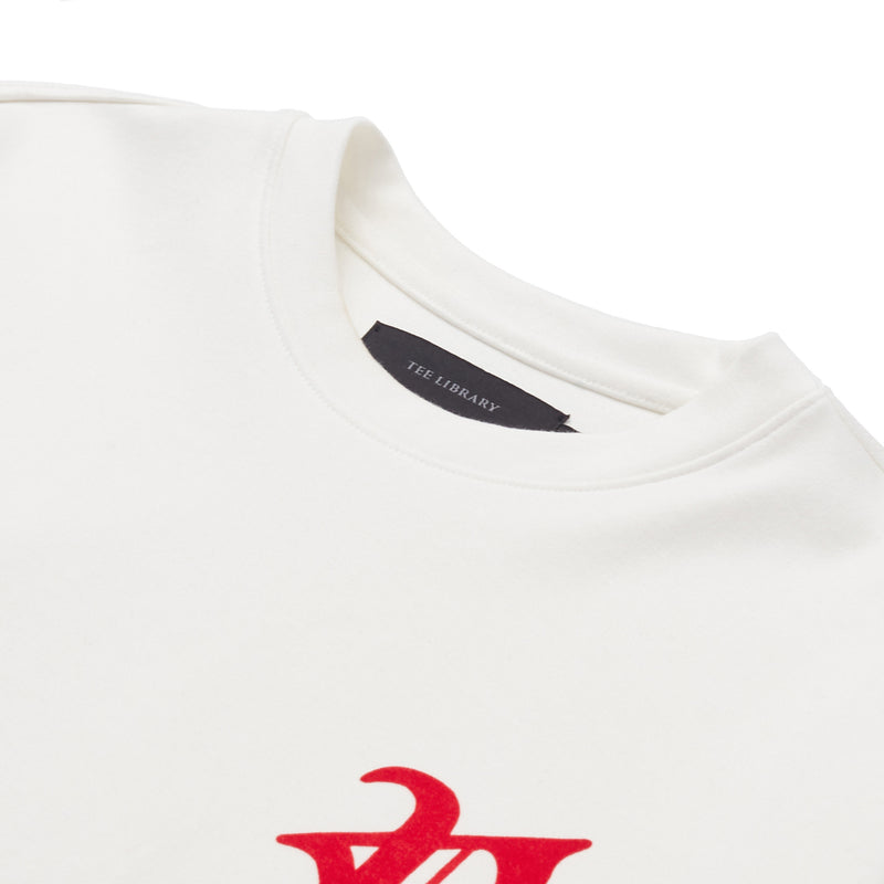 TEE LIBRARY FROM ROMEO DOLMAN SHORT SLEEVES SWEATSHIRT WHITE