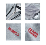 TEE LIBRARY FADED MEMORIED ZIP-UP HOODIE MELANGE
