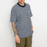 POLAR SKATE STRIPE SHIN TEE NAVY