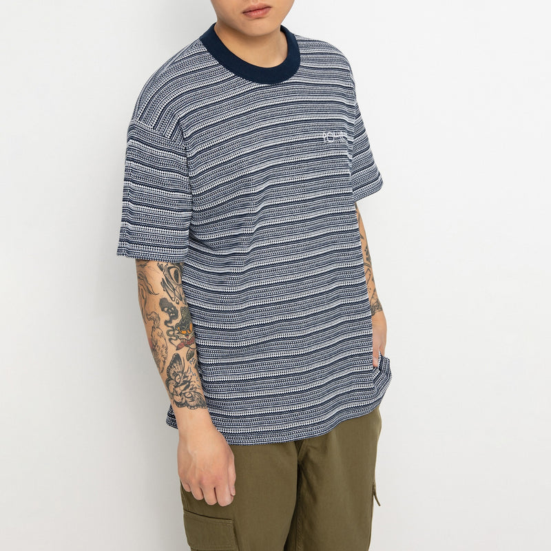 POLAR SKATE STRIPE SHIN TEE NAVY