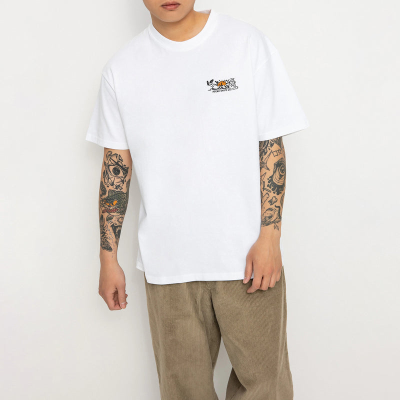 POLAR SKATE BASEBALL TEE WHITE