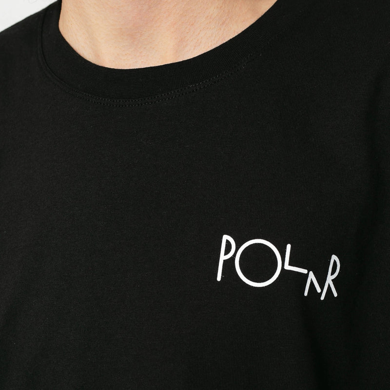 POLAR SKATE STROKE LOGO TEE BLACK