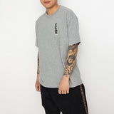 POLAR SKATE VERTICAL LOGO TEE HEATHER GREY