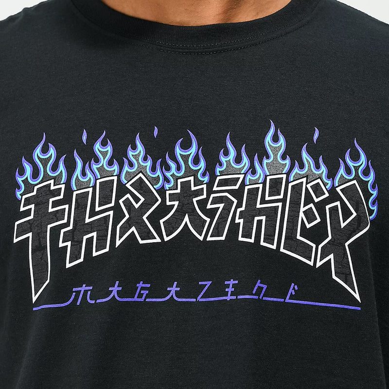 THRASHER GODZILLA CHARRED S/S T-SHIRT BLACK