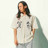 TEE LIBRARY VAGABOND CAMP SHIRT IVORY