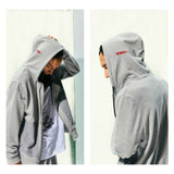 TEE LIBRARY FADED MEMORIED ZIP-UP HOODIE MELANGE