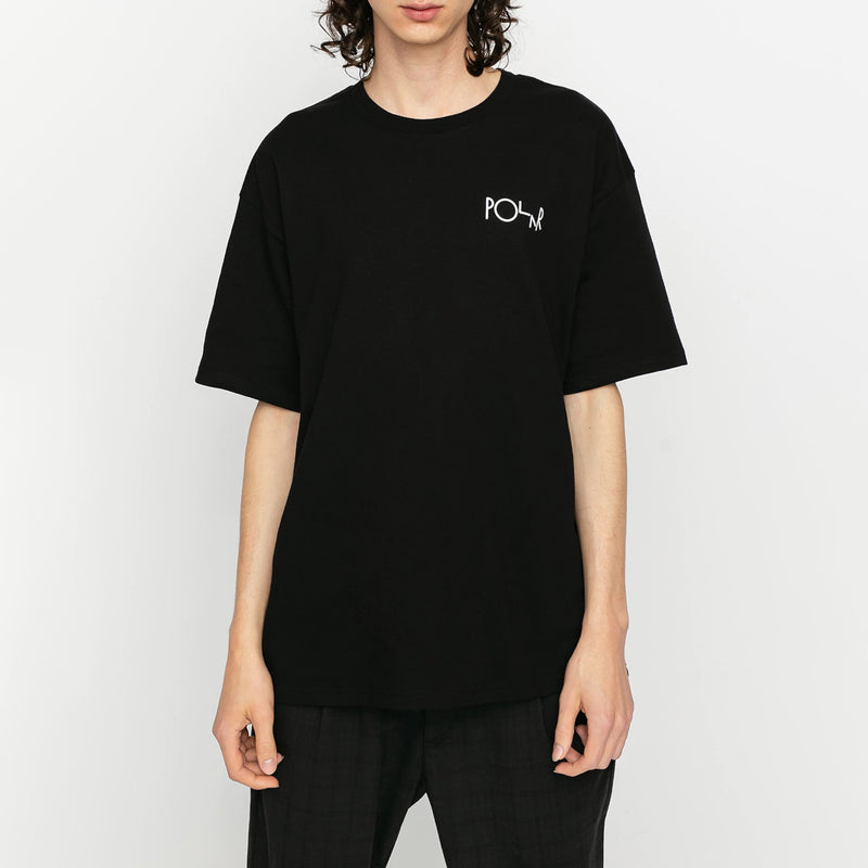 POLAR SKATE STROKE LOGO TEE BLACK