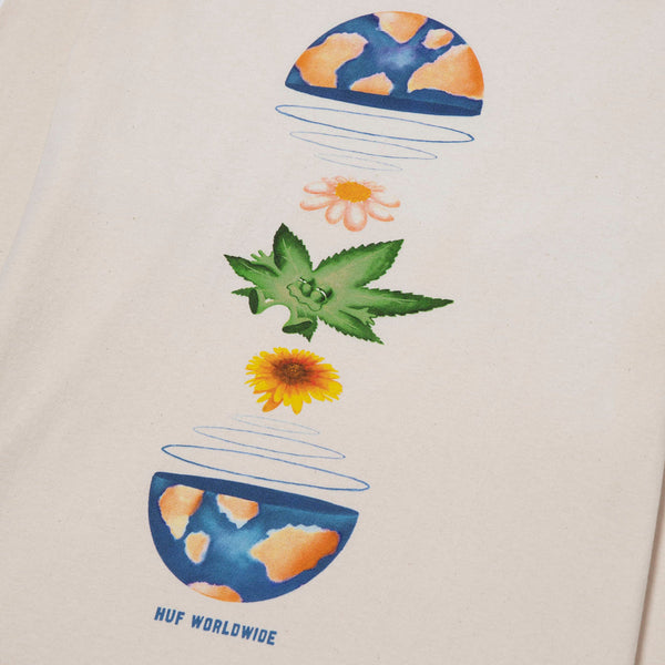 HUF WE ARE THE WORLD L/S TEE NATURAL