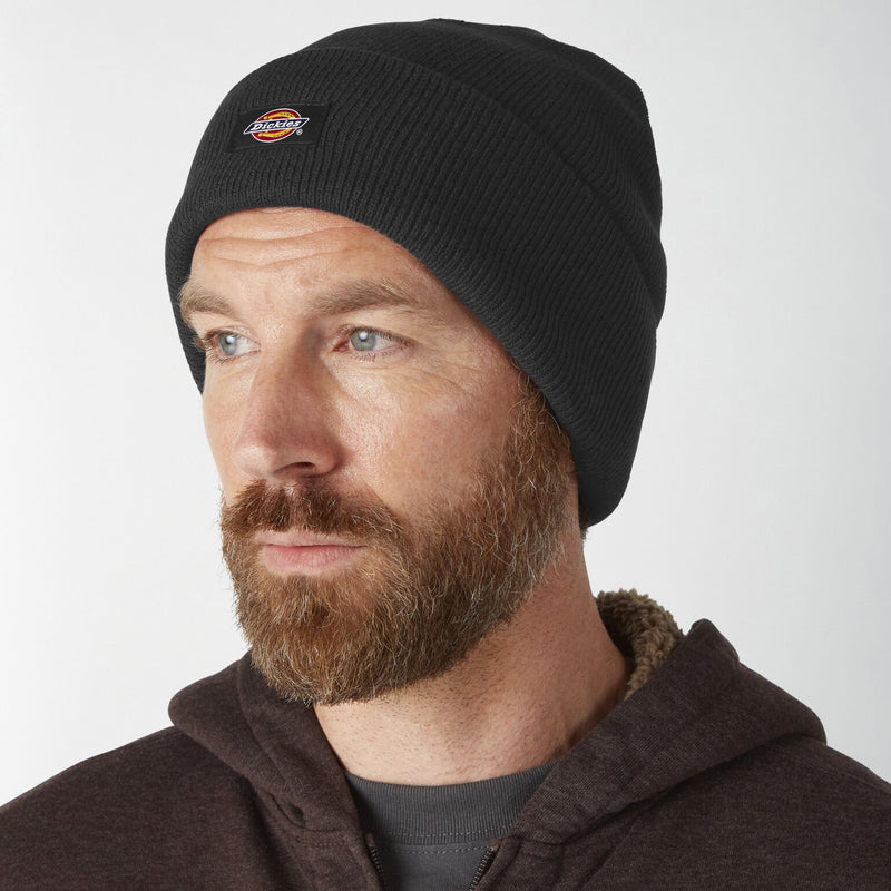DICKIES ACRYLIC CUFFED BEANIE HAT BLACK