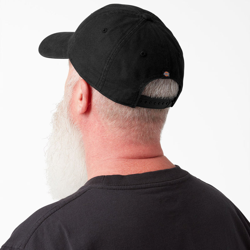DICKIES WASHED CANVAS CAP BLACK