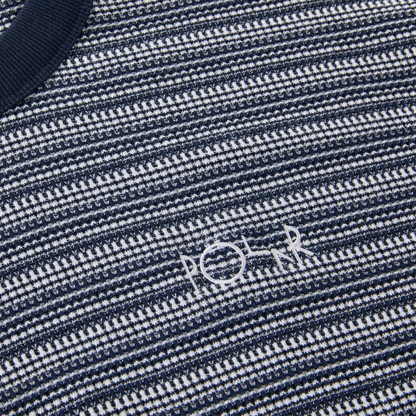 POLAR SKATE STRIPE SHIN TEE NAVY