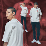 TEE LIBRARY FROM ROMEO DOLMAN SHORT SLEEVES SWEATSHIRT WHITE