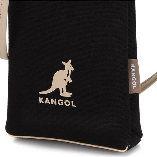 KANGOL DUO CANVAS MINI CROSS BAG BLACK