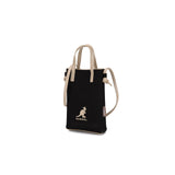 KANGOL DUO CANVAS MINI CROSS BAG BLACK