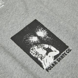POLAR SKATE FIREWORKS TEE HEATHER GREY