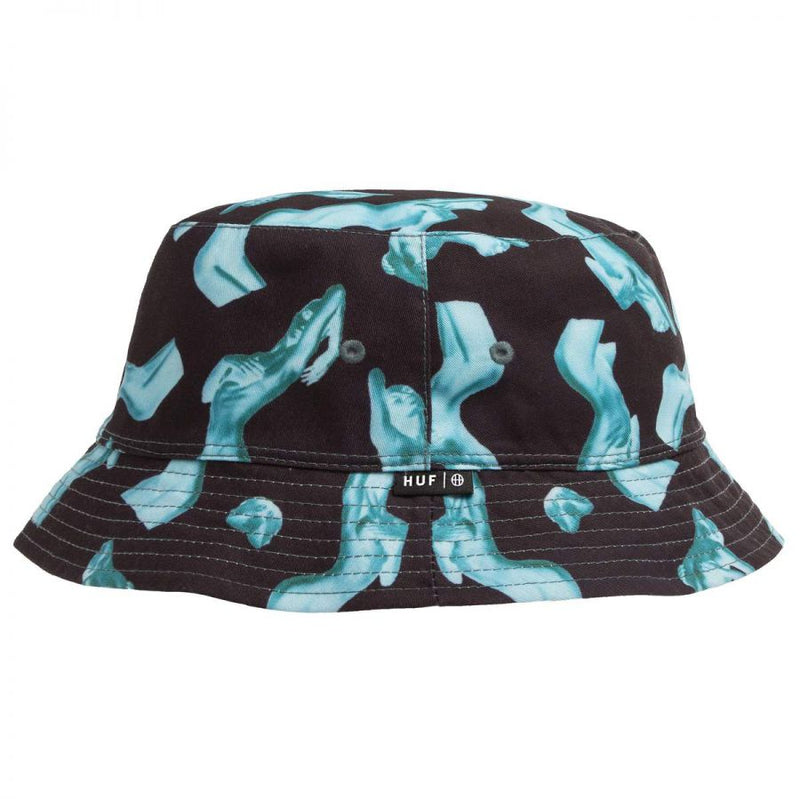 HUF HER REVERSIBLE BUCKET HAT BLACK