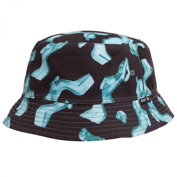 HUF HER REVERSIBLE BUCKET HAT BLACK