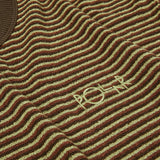 POLAR SKATE TERRY STRIPE TEE BROWN