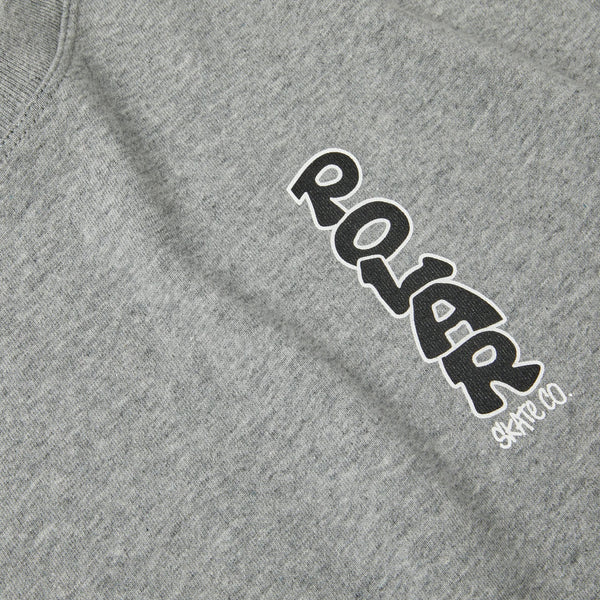 POLAR SKATE VERTICAL LOGO TEE HEATHER GREY