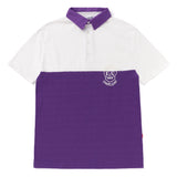 ART OF SCRIBBLE OVERLOAD PURPLE RUGBY SHIRT - SHORT SLEEVE (SUN-TECH) WHITE / PURPLE