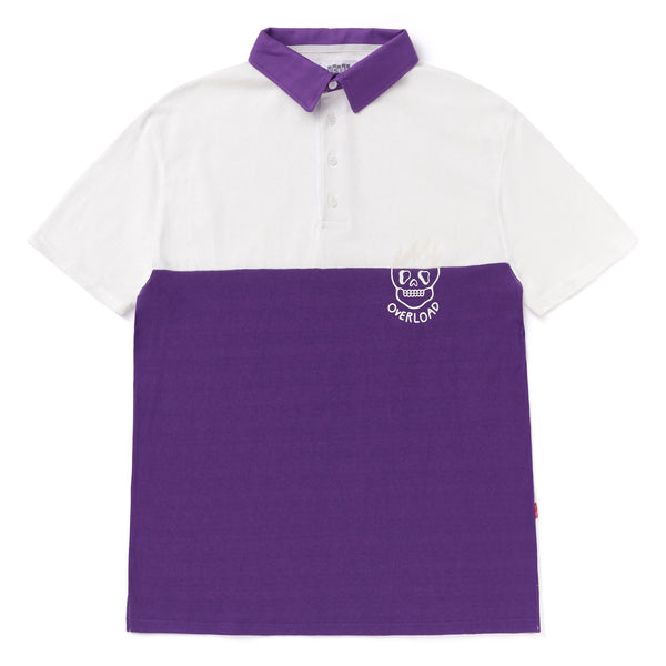 ART OF SCRIBBLE OVERLOAD PURPLE RUGBY SHIRT - SHORT SLEEVE (SUN-TECH) WHITE / PURPLE